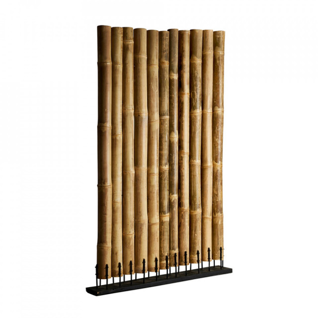Separator camera maro din bambus si fier 124x190 cm Kairuan Vical Home