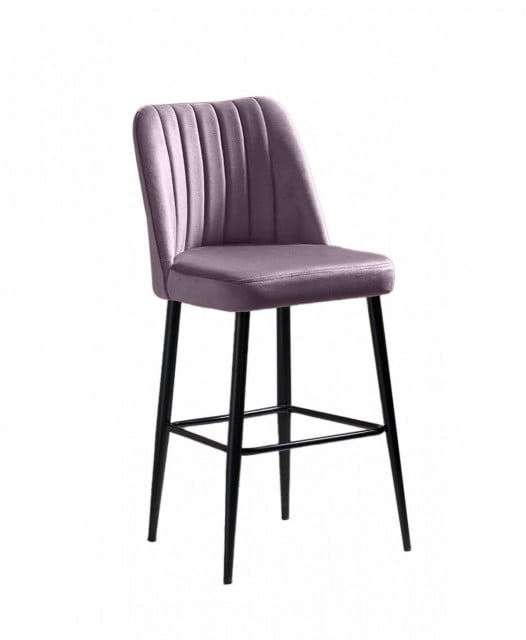 Set 2 scaune bar lila/negre din textil Vento The Home Collection