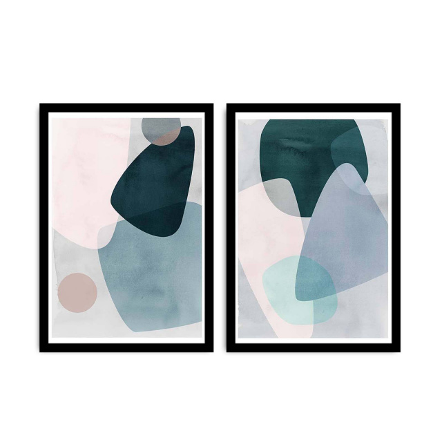 Set 2 tablouri multicolore 51x74 cm Itra The Home Collection
