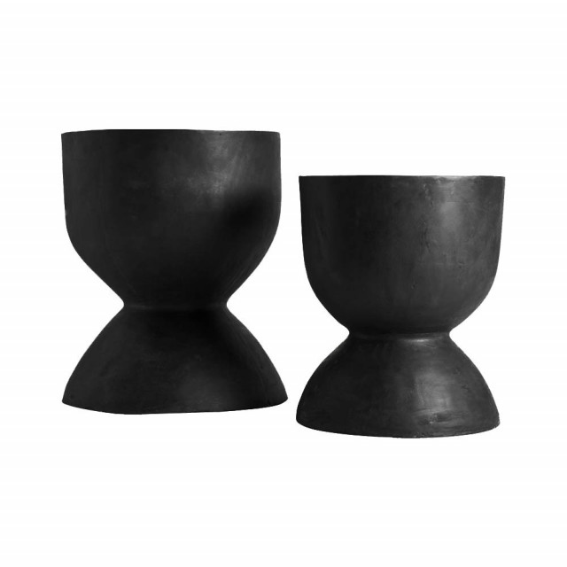 Set 2 vaze negre din teracota Blanghe Amphora Vical Home