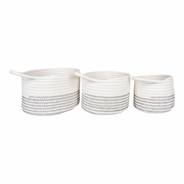 Set 3 cosuri albe/gri din bumbac Algar House Nordic