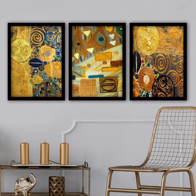 Set 3 tablouri multicolore din plastic 35x45 cm Verta The Home Collection