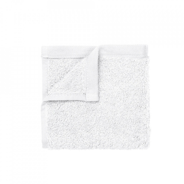 Set 4 prosoape bucatarie albe din bumbac 30x30 cm Riva Blomus