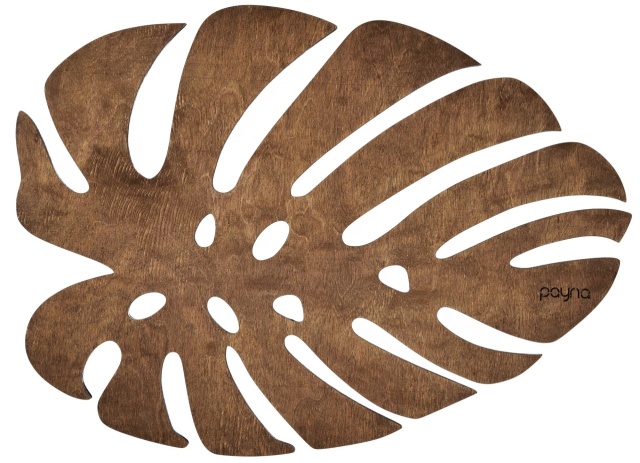 Set 4 protectii de masa maro din lemn 33x45 cm Monstera The Home Collection