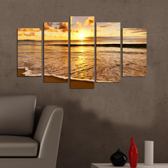Set 5 tablouri multicolore Sea The Home Collection
