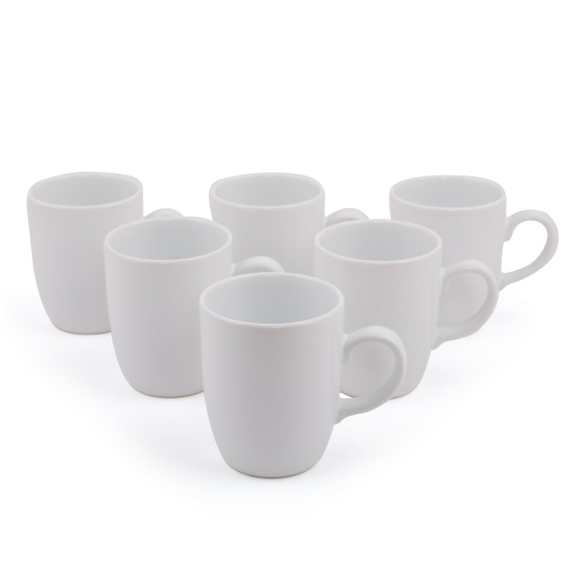 Set 6 cani albe din ceramica 300 ml Kristin The Home Collection