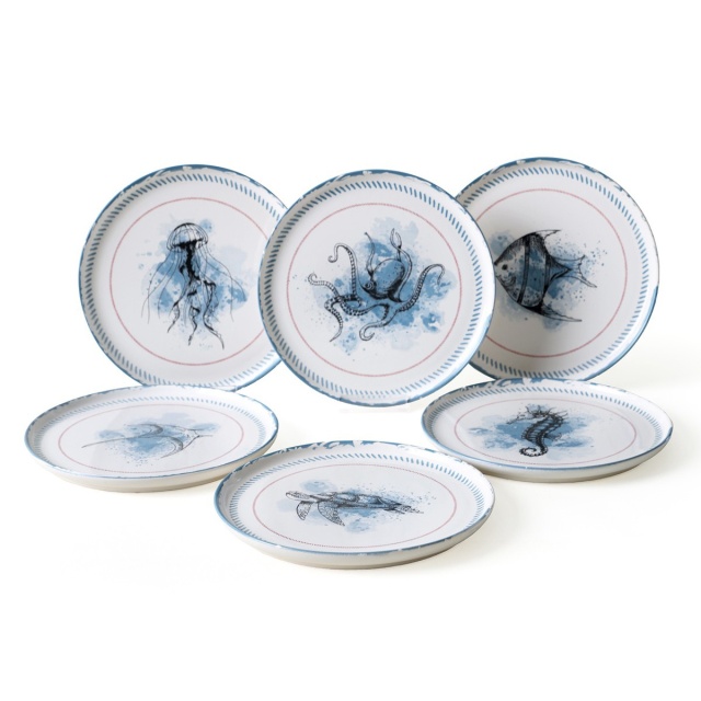 Set 6 farfurii pentru desert albe in ceramica 22 cm Sea The Home Collection