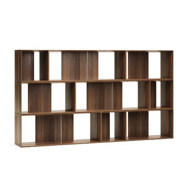 Set 9 etajere modulare maro 114 cm Litto Walnut Long Kave Home