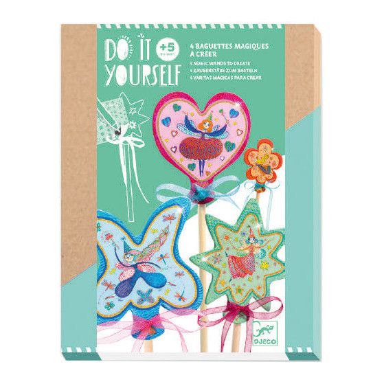 Set creativ multicolor din carton Fairies DIY Djeco