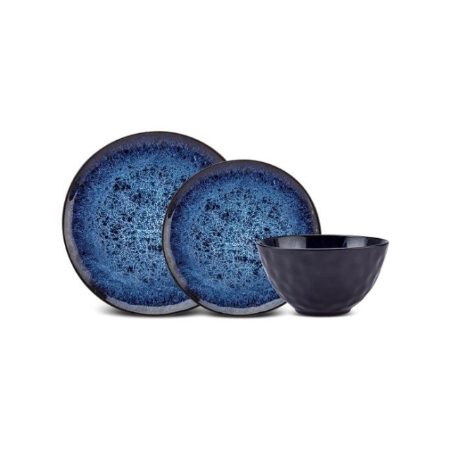 Set de masa 18 piese albastre din ceramica Dhany The Home Collection