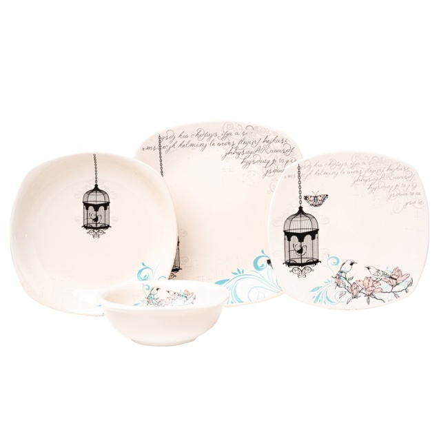 Set de masa 24 piese multicolore din ceramica Retro The Home Collection