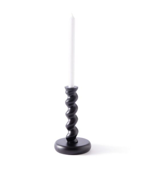 Suport lumanare negru din metal 24 cm Twister Pols Potten