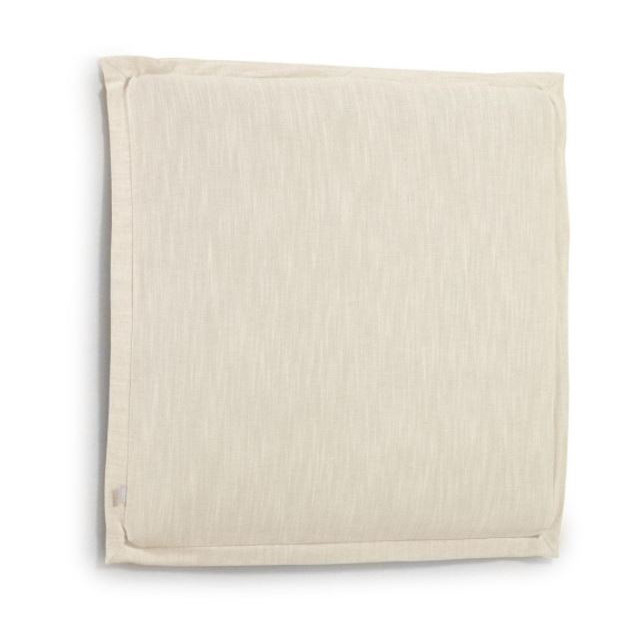 Tablie pat alb din material textil si lemn 106 cm Tanit Kave Home