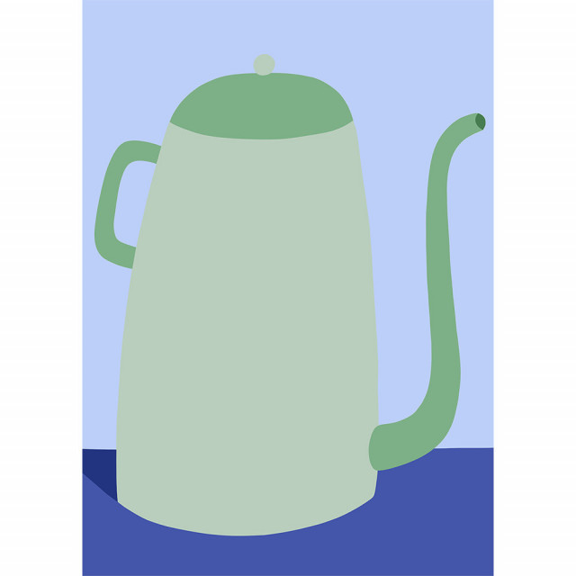Tablou multicolor cu rama din lemn 50x70 cm Cafetiere Paper Collective
