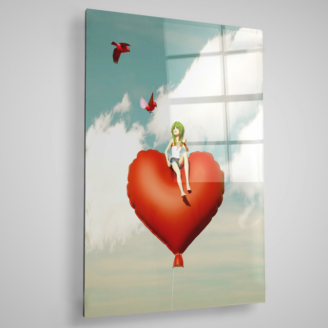 Tablou multicolor din sticla 70x100 cm Heart The Home Collection