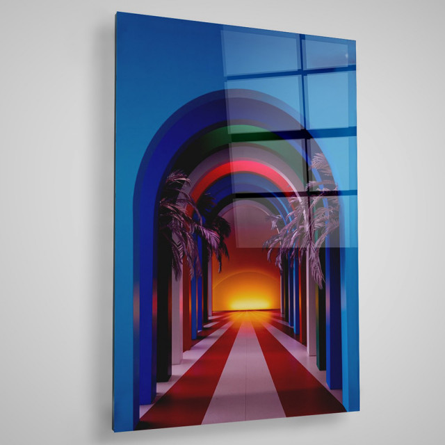 Tablou multicolor din sticla 70x100 cm Sunteo The Home Collection