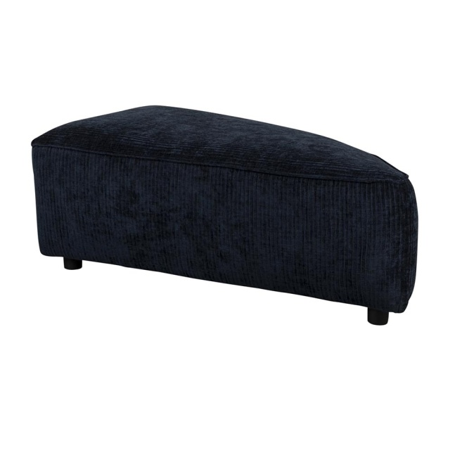 Taburet albastru navy din textil 60x100 cm Hunter Right Zuiver