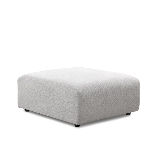 Taburet patrat gri deschis din textil 94x94 cm Jax HKliving