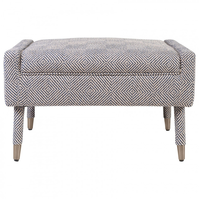 Taburet pentru picioare dreptunghiular gri din poliester 62x76 cm Vess Versmissen