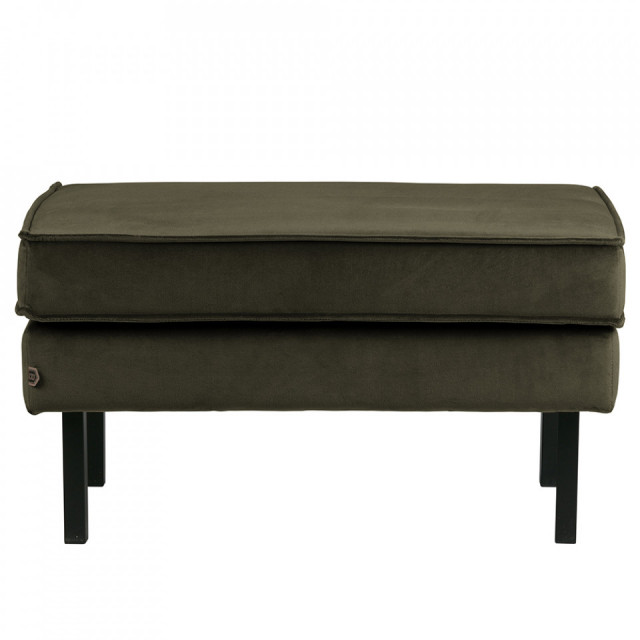 Taburet pentru picioare verde inchis din catifea 54x84 cm Rodeo BePureHome