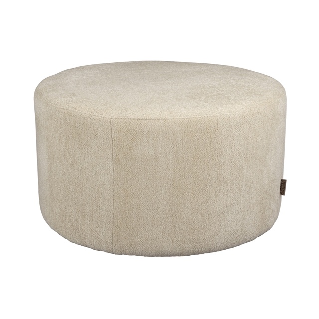 Taburet rotund maro latte din textil 70 cm Rocca Dutchbone