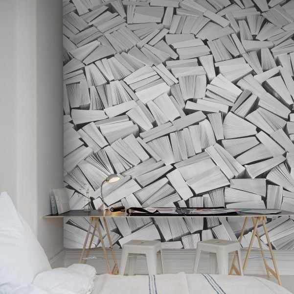 Tapet din hartie Books White Rebel Walls