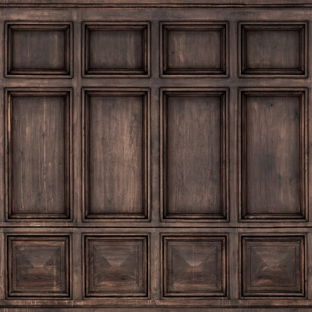 Tapet maro din hartie cu fibre de nailon Oxford Walnut Rebel Walls