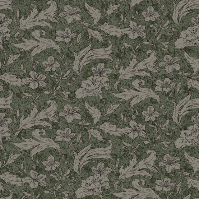 Tapet verde din hartie cu fibre de nailon Mattias Sandberg