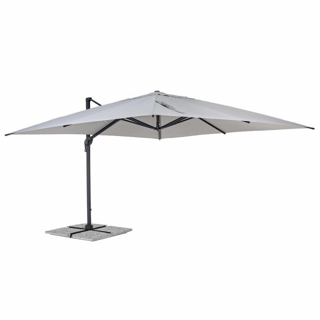 Umbrela soare gri din poliester si aluminiu Ines XL Bizzotto