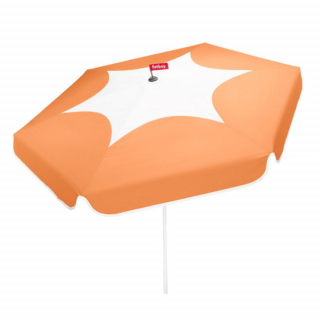 Umbrela soare portocalie/alba din fibre sintetice Sunshady Fatboy