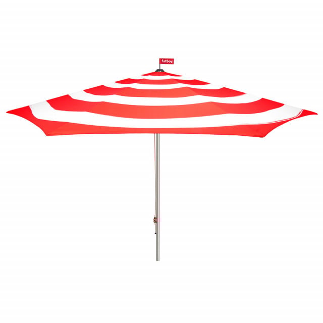 Umbrela soare rosie din poliester si aluminiu Stripesol Fatboy
