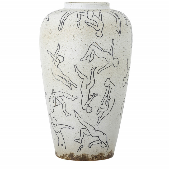 Vaza crem din ceramica 34 cm Adah Bloomingville