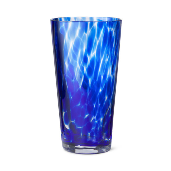 Vaza indigo/transparenta din sticla 22 cm Casca Ferm Living
