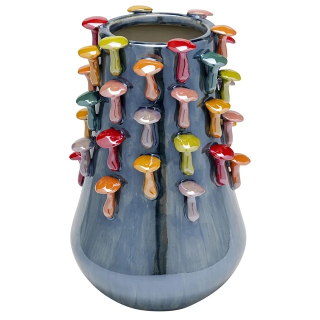 Vaza multicolora din ceramica 26 cm Mushrooms Kare