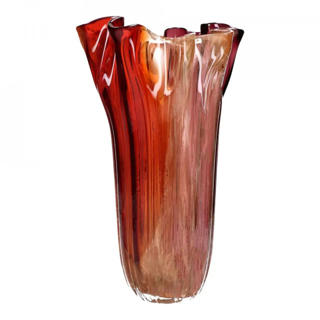 Vaza rosie/multicolora din sticla 38 cm Oona Pomax