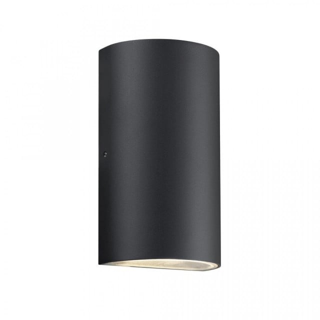 Aplica exterior neagra din metal cu 2 LED-uri Rold I Nordlux