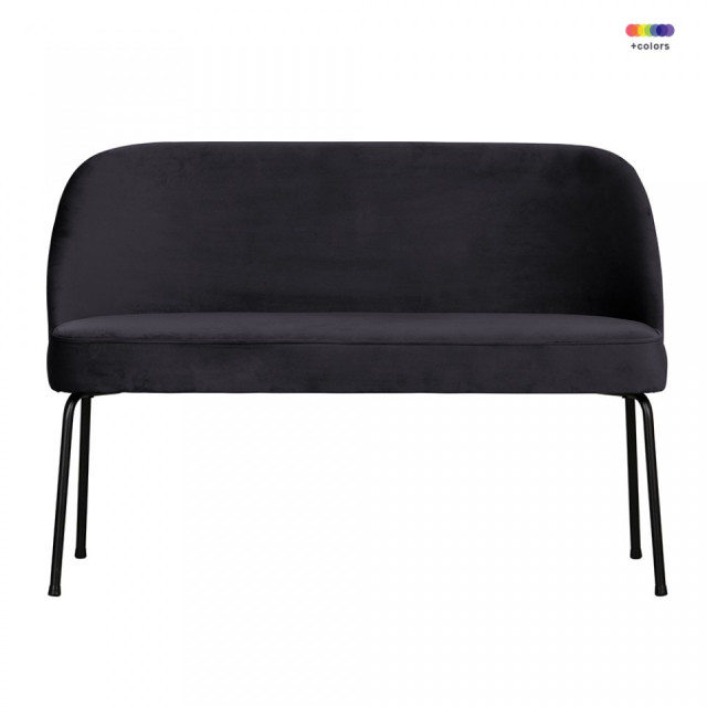 Banca albastru cerneala din catifea 120 cm Vogue BePureHome