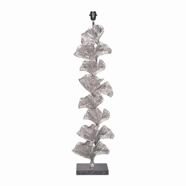 Baza pentru lampadar argintie/neagra din marmura 96 cm Gingko The Home Collection