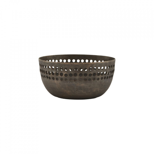 Bol decorativ maro alama din otel 8 cm Perfo House Doctor