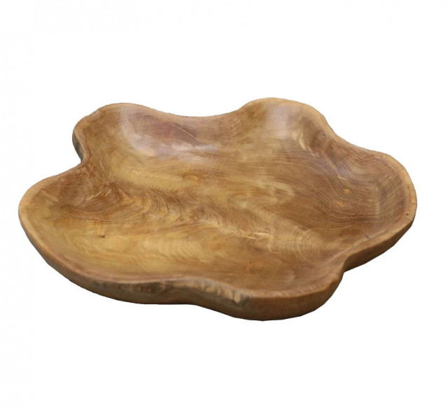 Bol decorativ maro din lemn Boni Raw Materials