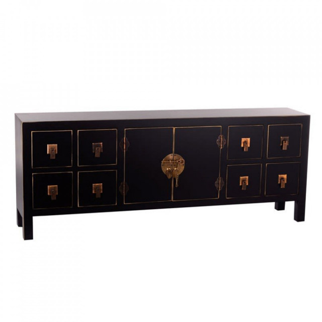 Bufet inferior negru 130 cm Matrika The Home Collection