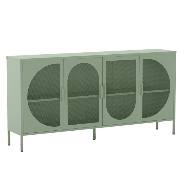 Bufet inferior verde menta din metal 160 cm Tayra The Home Collection