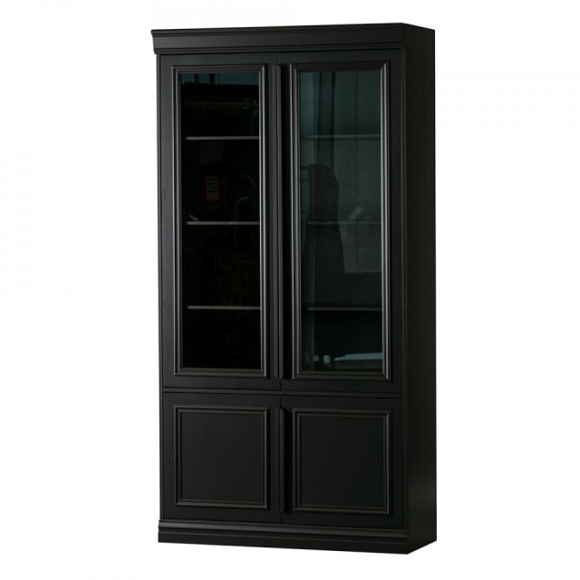 Bufet negru din lemn 215 cm Organize BePureHome