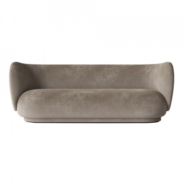Canapea bej din textil pentru 3 persoane Rico Faded Ferm Living