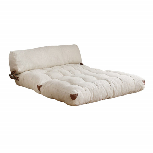 Canapea extensibila crem din textil pentru 2 persoane Teddy The Home Collection
