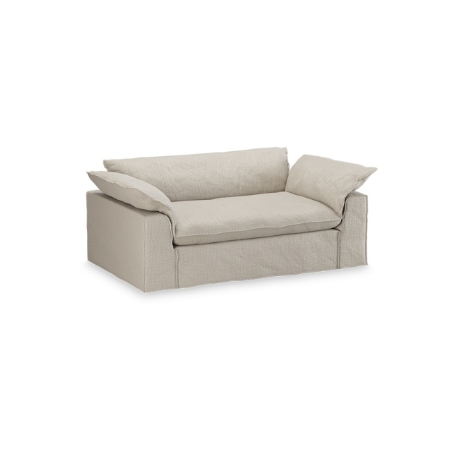 Canapea ivorie din textil 204 cm Nomad Pure HKliving