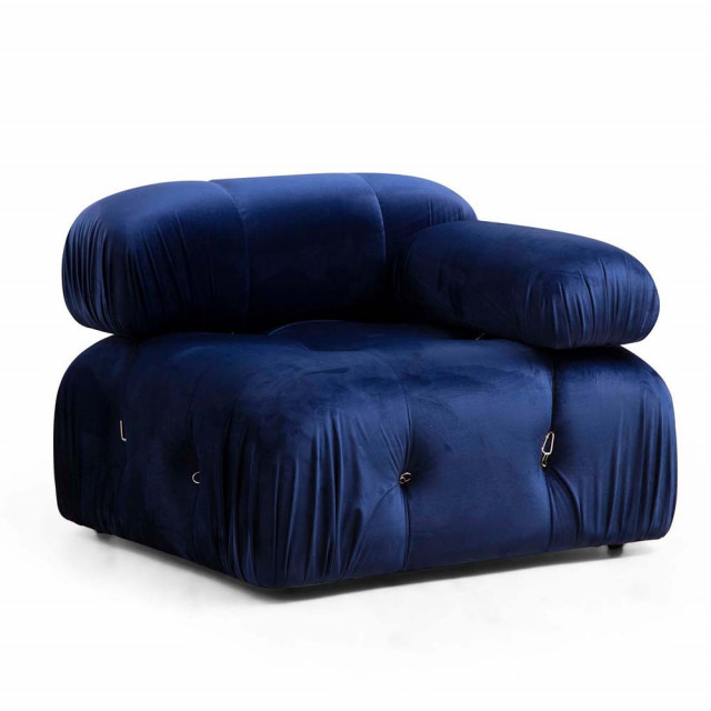 Canapea modulara albastra din textil pentru 1 persoana Bubble 1R The Home Collection