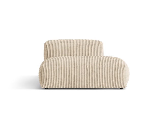 Canapea modulara bej deschis din textil pentru 2 persoane Martina Wave Corduroy Besolux