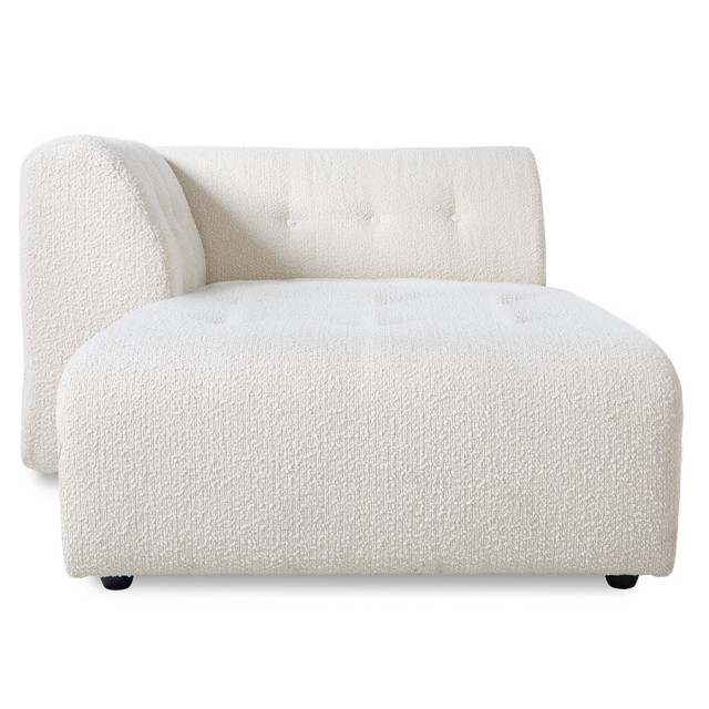 Canapea modulara crem din textil 160 cm Vint Left HKliving