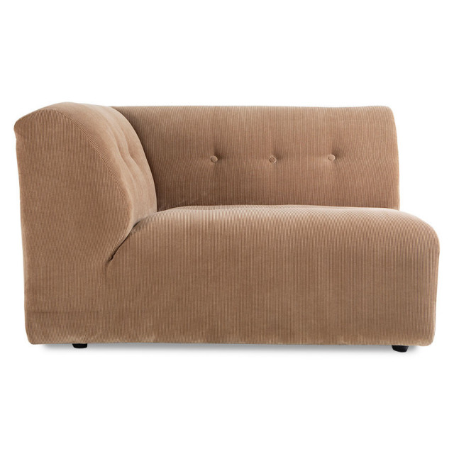 Canapea modulara maro din textil pentru 1,5 persoane Vint Left HKliving